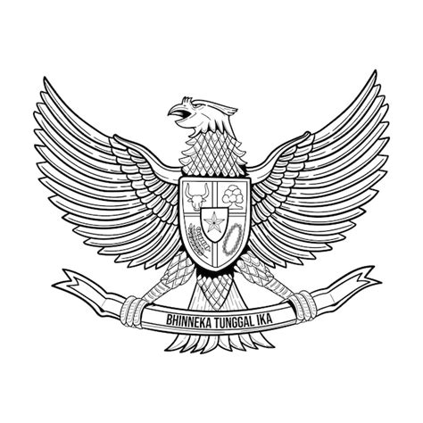 Premium Vector Sketch Of Garuda Pancasila Symbol Of Indonesia Country