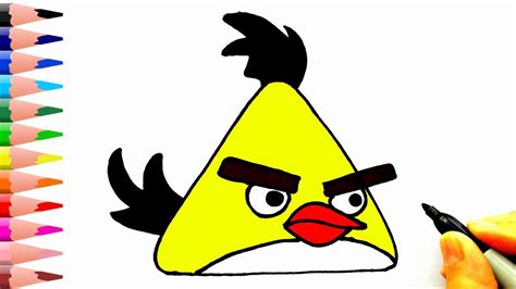 Angry Birds Sarı Kuş Nasıl Çizilir How To Draw The Yellow Angry Bird