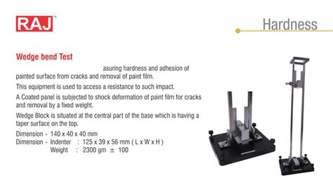 wedge bend tester raj scientific company scientific instruments