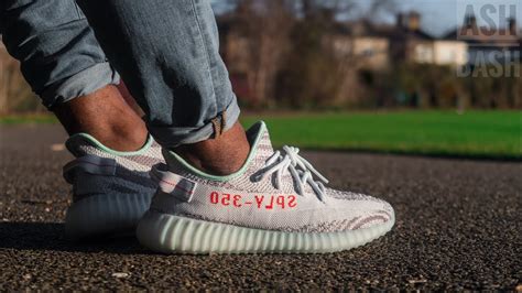 Review On Feet Adidas Yeezy Boost 350 V2 Blue Tint Ash Bash
