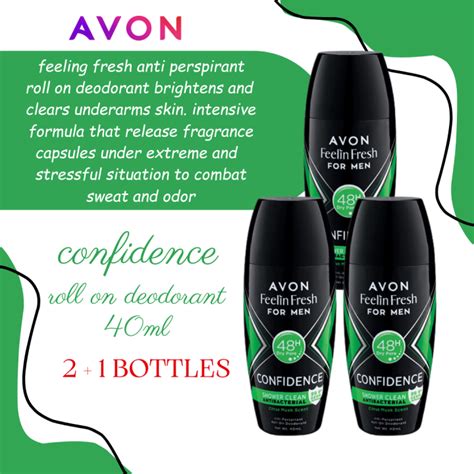 Avon Feelin Fresh Confidence Roll On For Men 40ml 3 Pieces Lazada Ph