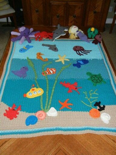 Under The Sea Crochet Zoo Blanket Baby Blanket Crochet Kids Crochet