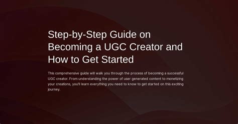Step By Step Guide On Becoming A Ugc Creator And How To Get Started