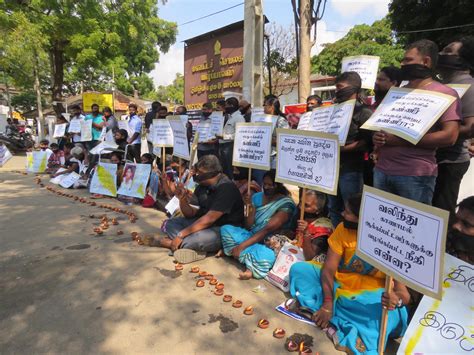 Families Of Disappeared Protest In Jaffna Tamil Guardian