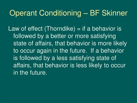 Ppt Operant Conditioning Bf Skinner Powerpoint Presentation Free