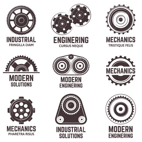 Gear Mechanical Engineering Vector Hd Images Mechanical Gear Logos Engine Construction Sign