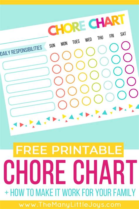 A Simple Chore System For Kids That Really Works Free Printable