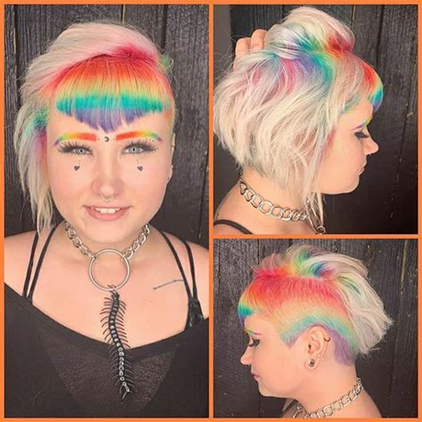 50 Rainbow Bangs Hairstyles That Are In Trend Now Hairstyles With