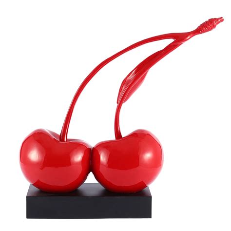 Agent Price Ornament Red Resin Fiberglass Fruit Sculpture Cherry Statue