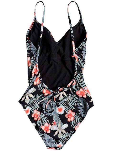 Roxy Pt Beach Classics Basic Swimsuit Anthracite Tropicalababa Womens Swimwear · La Danta