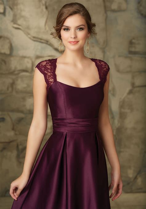 Lace And Satin Morilee Bridesmaid Dress With Keyhole Back Morilee