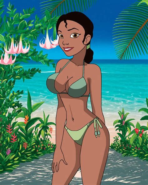 Tiana In A Bikini By Carlshocker Tiana Sexy Drawings Disney