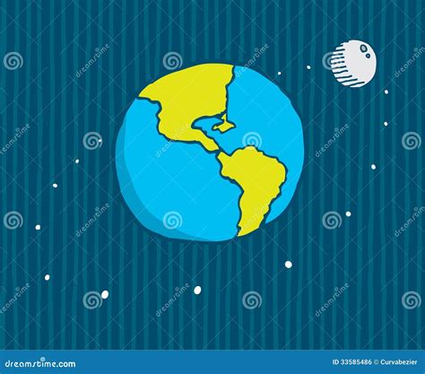 Moon Orbiting The Earth Stock Illustration Illustration Of Astronomy