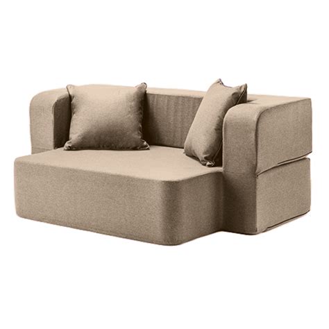 They might be folded up to sit, and unfolded to sleep. Latte Wool Feel Poppy Easy Fold Out Flip Sofa Bed Foam ...