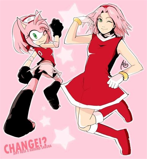 Amy Actually Looks Pretty Good In Sakuras Outfit Sonic The Hedgehog
