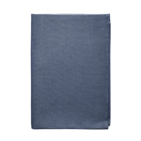 Bath Towel Soft Waffle Moonlight Blue Zizi Linen Home Textiles