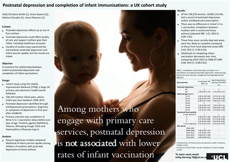 Pdf Postnatal Depression And Infant 5 In 1 Vaccine Adherence In The United Kingdom