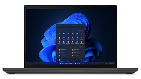 Front Facing Lenovo Thinkpad P14s Gen 3 Laptop Focusing On The 14 Inch