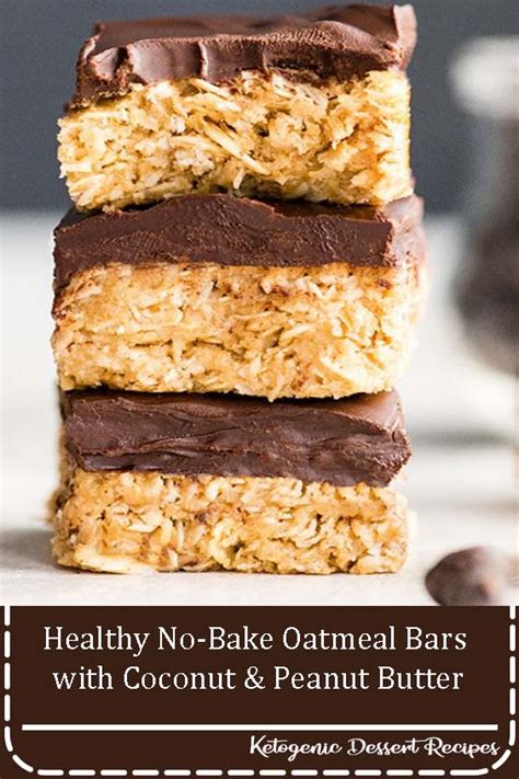 Bake your bars as directed and allow your healthy oatmeal bars to cool completely.cut into bars, then wrap individually in foil or plastic. Healthy No-Bake Oatmeal Bars with Coconut & Peanut Butter ...