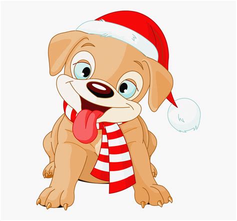 Cartoon Christmas Dog Cute Christmas Dog Cartoon Royalty Free Stock