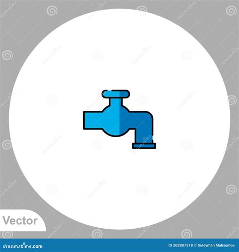 Faucet Vector Icon Sign Symbol Stock Vector Illustration Of Emblem
