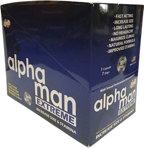 Alpha Man Extreme Male Sexual Performance Enhancement Box Of 30 Pills