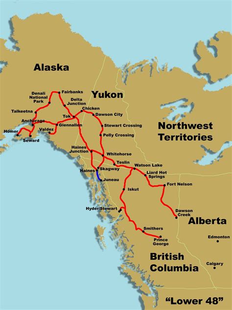 Adventure Treks Road Trip Map Rv Road Trip Alaska Travel