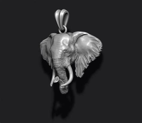 Elephant Head Pendant New 3d Model 3d Printable Cgtrader