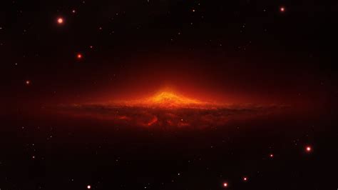 Galaxy Background 4k Red