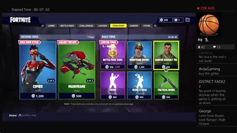 Check here daily to see the updated item shop. Fortnite Item Shop Reset *LIVE* (April 13th 2018) - YouTube