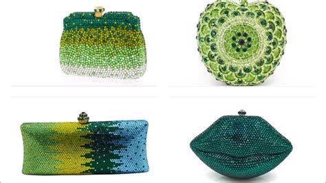 Beautiful Bridal Clutches In Green Colourgreen Colour Clutches