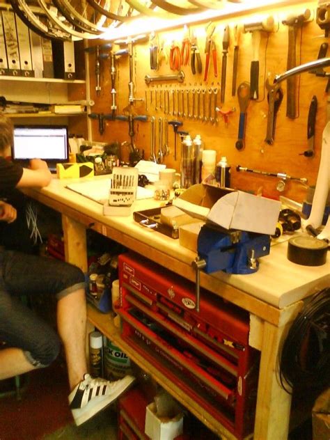 Start by placing your workbench near a window in your workshop. 25 best images about Bicycle workshop on Pinterest