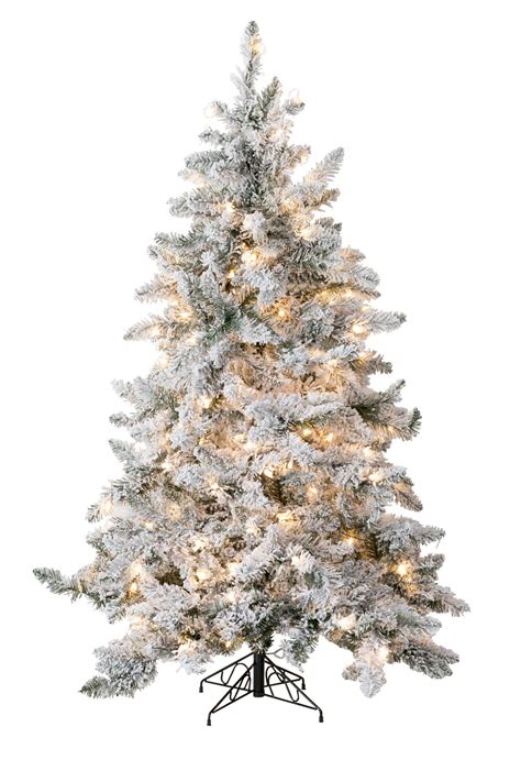 5′ Pre Lit Snow Flocked Alpine Spruce Christmas Tree