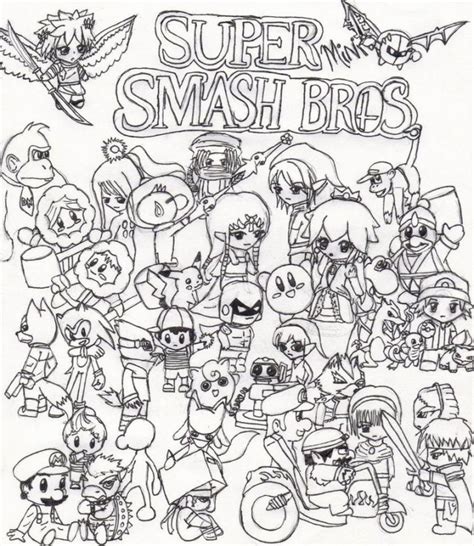 Super smash bros coloring book pages mario sonic toon link megaman donkey kong kirby. Super Smash Brothers Coloring Pages | Super smash brothers ...