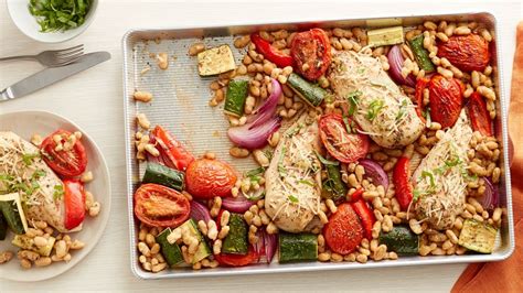 Greek red lentil soup recipe from the mediterranean dish. Tuscan Chicken Breasts and Vegetables Sheet-Pan Dinner ...