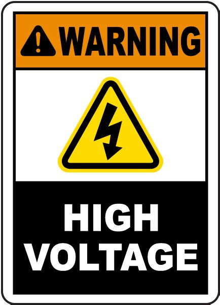 Warning High Voltage Sign E3444 By