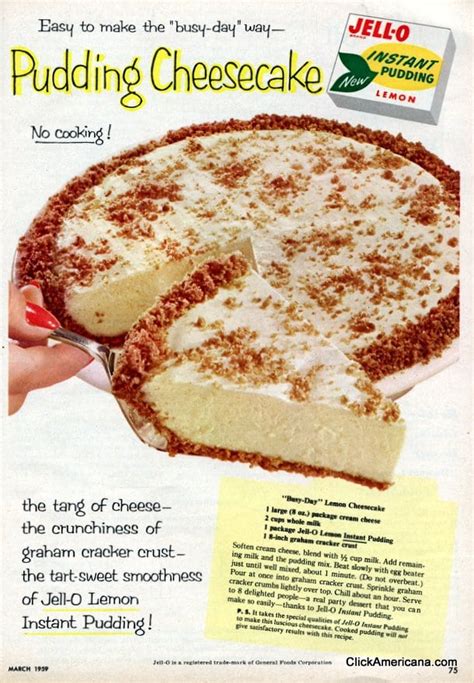 Maybe you would like to learn more about one of these? "Busy-Day" Lemon Cheesecake (1959) - Click Americana