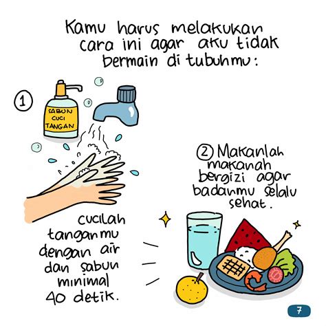 Wajib menggunakan masker dan cuci tangan menggunakan sabun dengan air mengalir setelah keluar rumah. 30 Gambar Kartun Virus Corona atau Covid-19 untuk Anak ...