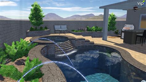 3D Landscape and Pool Design. Everything you could want in a small back