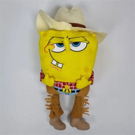 Spongebob Squarepants Cowboy Plush Soft Toy Nickelodeon 2013 1011