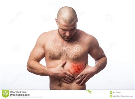 Sometimes, the pain may be sharp and stabbing, feels. Injury of the rib stock photo. Image of emotional, naked ...