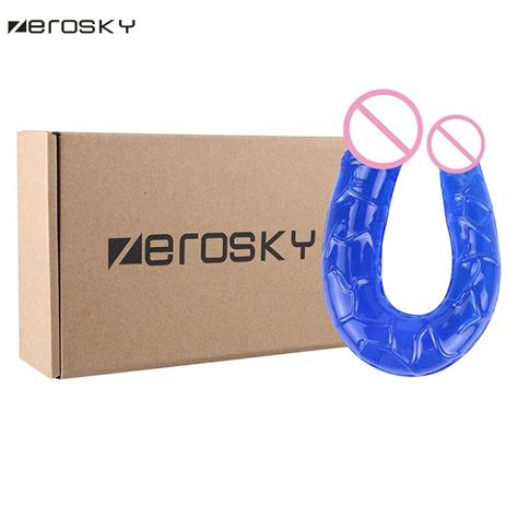 Zerosky Realistic Double Dildo Sex Toys For Woman Silicone Penis