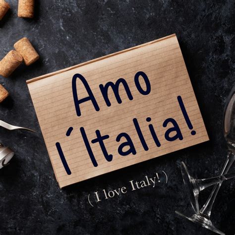 italian phrase amo l italia i love italy daily italian words