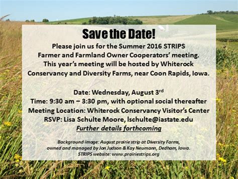 2016 Summer STRIPS Farmer Farmland Owner Cooperator S Meeting