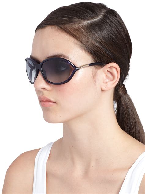 Tom Ford Jennifer 61mm Wrapped Sunglasses In Blue Lyst