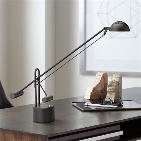 Zelda Black Led Desk Lamp With Adjustable Arm 60e39 Lamps Plus