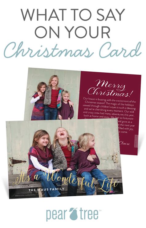 What To Say On Your Christmas Card Pear Tree Blog