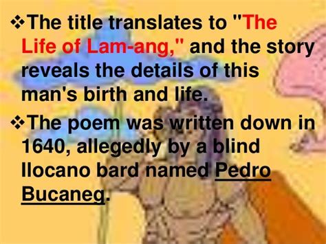 Introduction Of Philippine Epic And Biag Ni Lam Ang