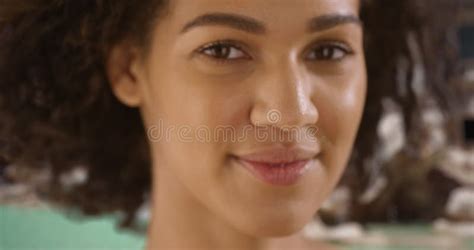 Slowmo Close Up Of Beautiful African Female On Vacation Smiling And Laughing Stock Video Video