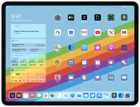 My Modern Ipad Home Screen Apps Widgets Files Folders And Shortcuts
